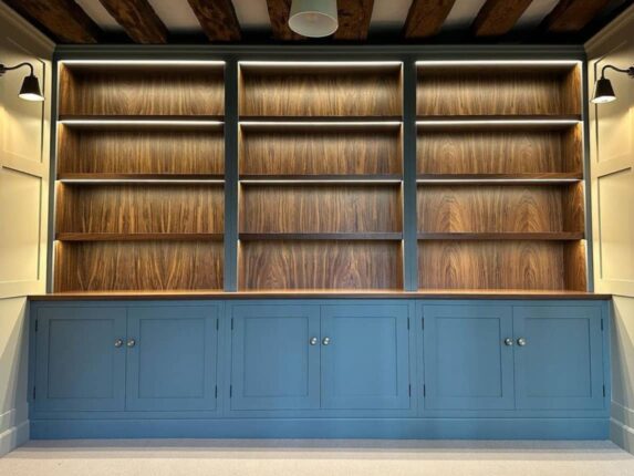 Base cabinets and bookcase Hitcham project