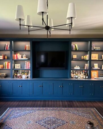 Media unit bookcase and shelving