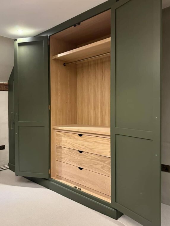 Solid maple master bedroom wardrobes