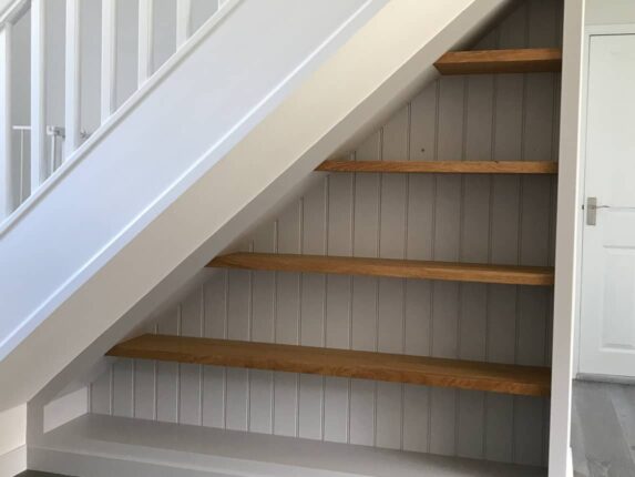 Understair bookshelves